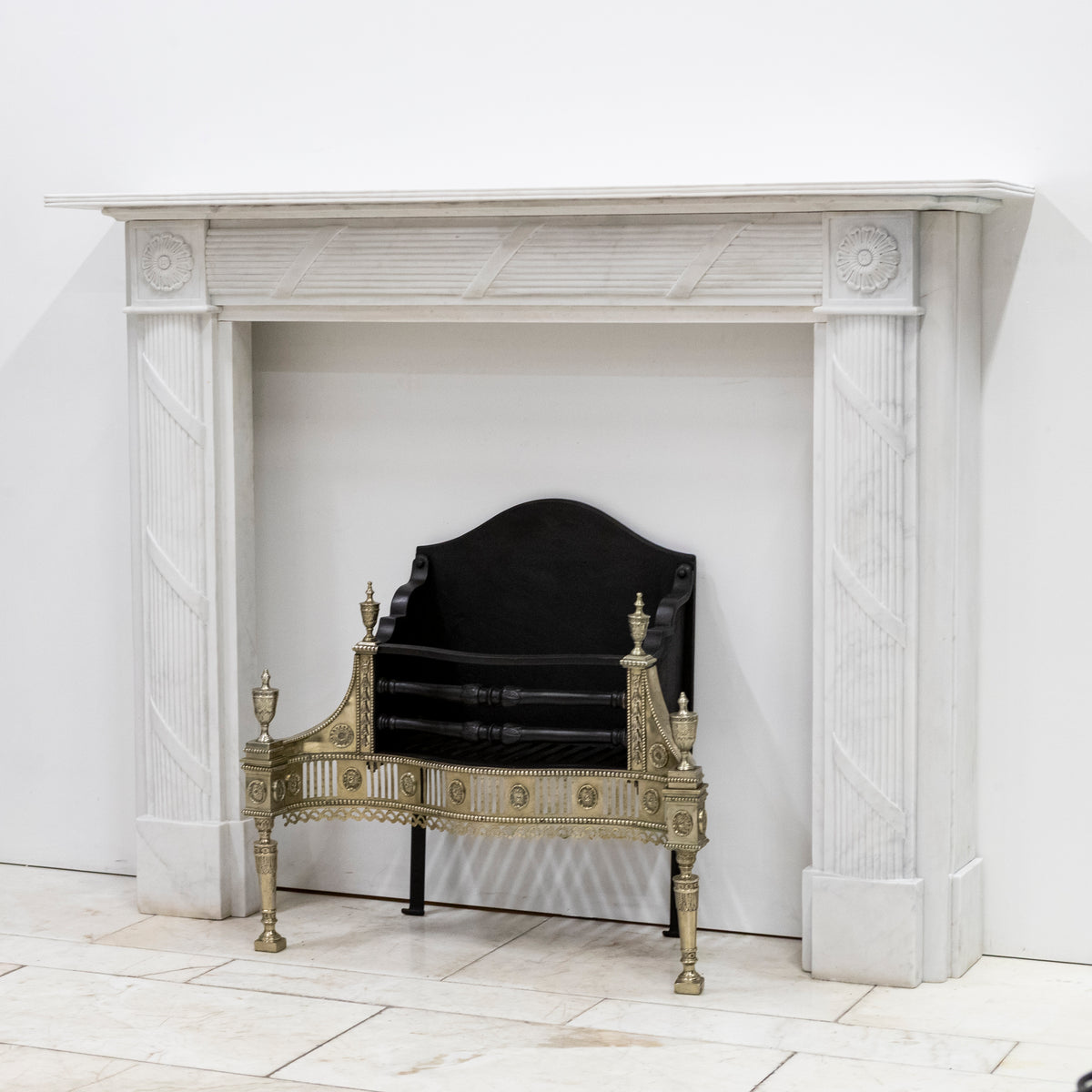 Reclaimed Regency Style White Marble Surround | The Architectural Forum