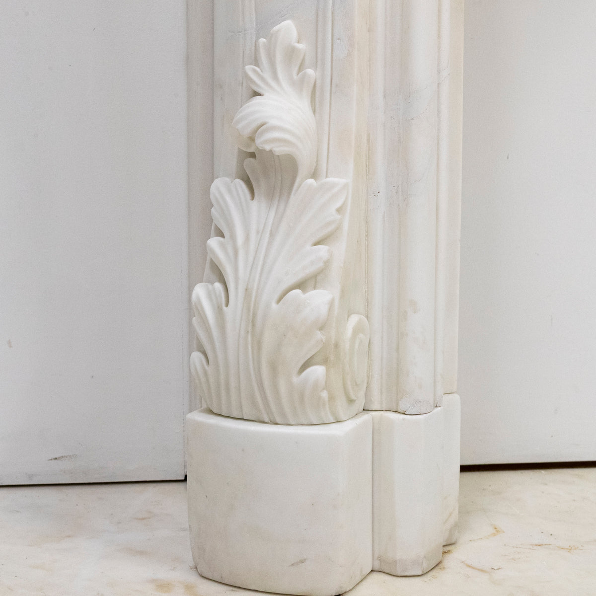 Ornate French Louis Style Statuary Marble Fireplace Surround | The Architectural Forum