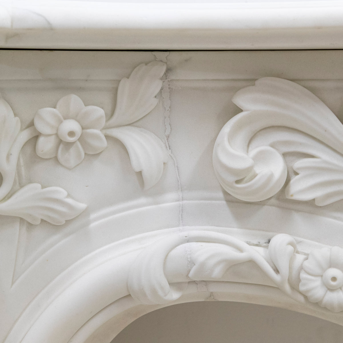 Ornate French Louis Style Statuary Marble Fireplace Surround | The Architectural Forum