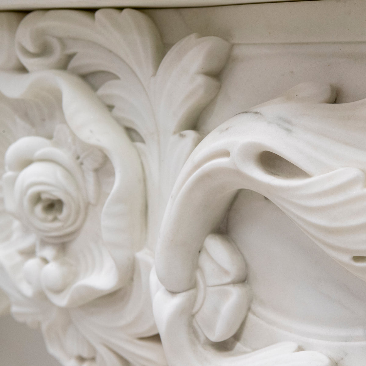 Ornate French Louis Style Statuary Marble Fireplace Surround | The Architectural Forum