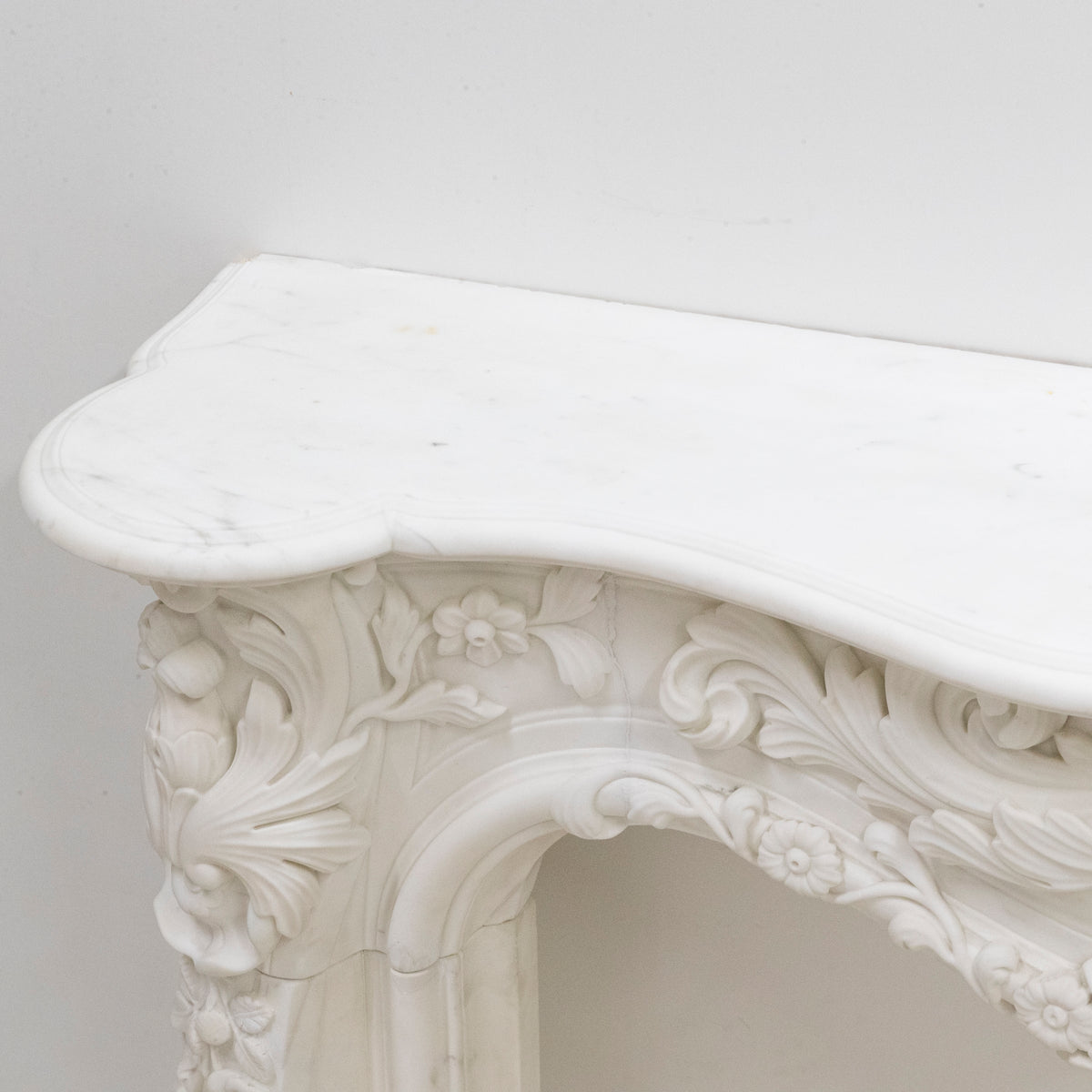 Ornate French Louis Style Statuary Marble Fireplace Surround | The Architectural Forum