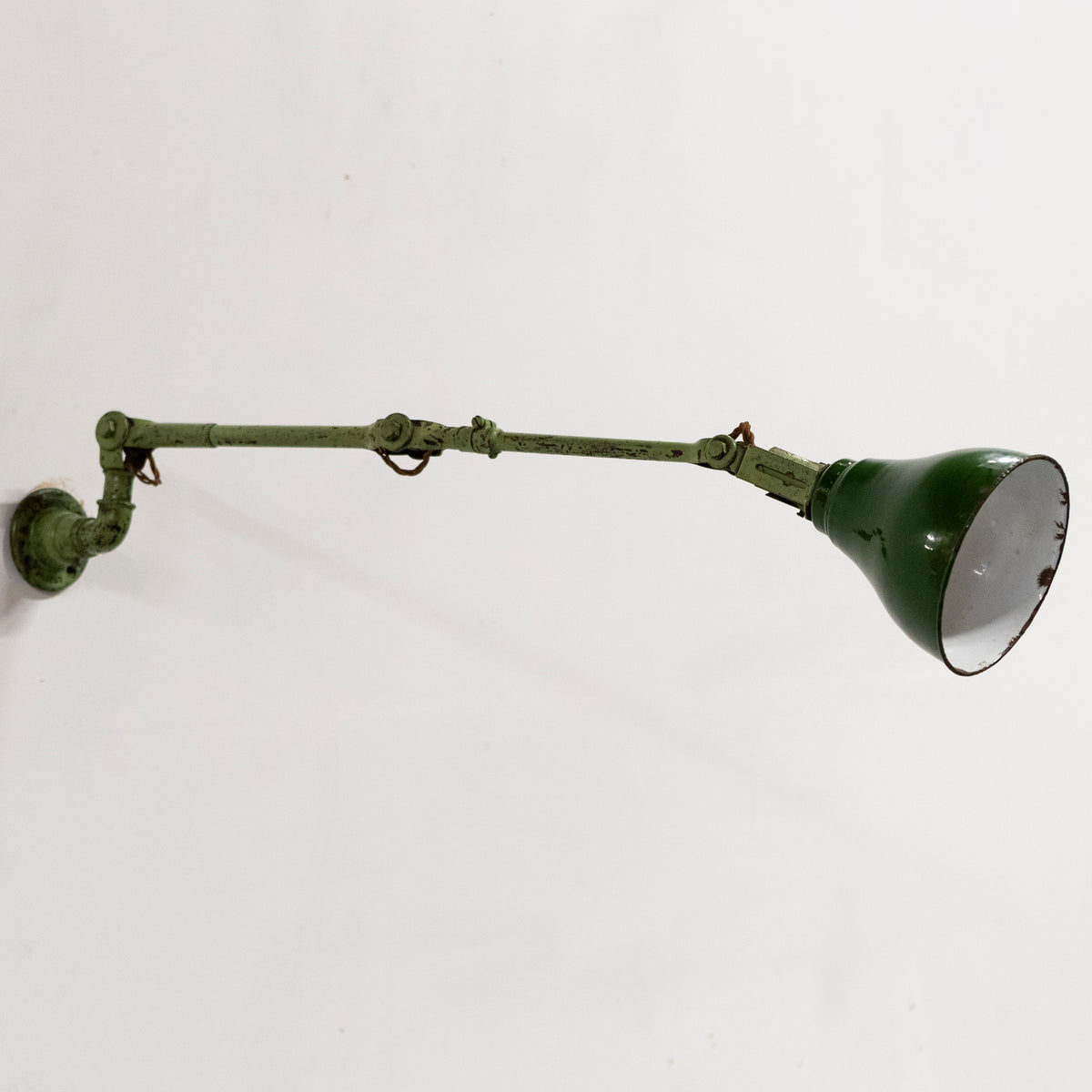 Vintage Industrial Dugdills Green Enamelled Light