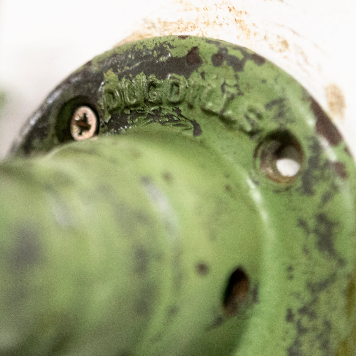 Vintage Industrial Dugdills Green Enamelled Light