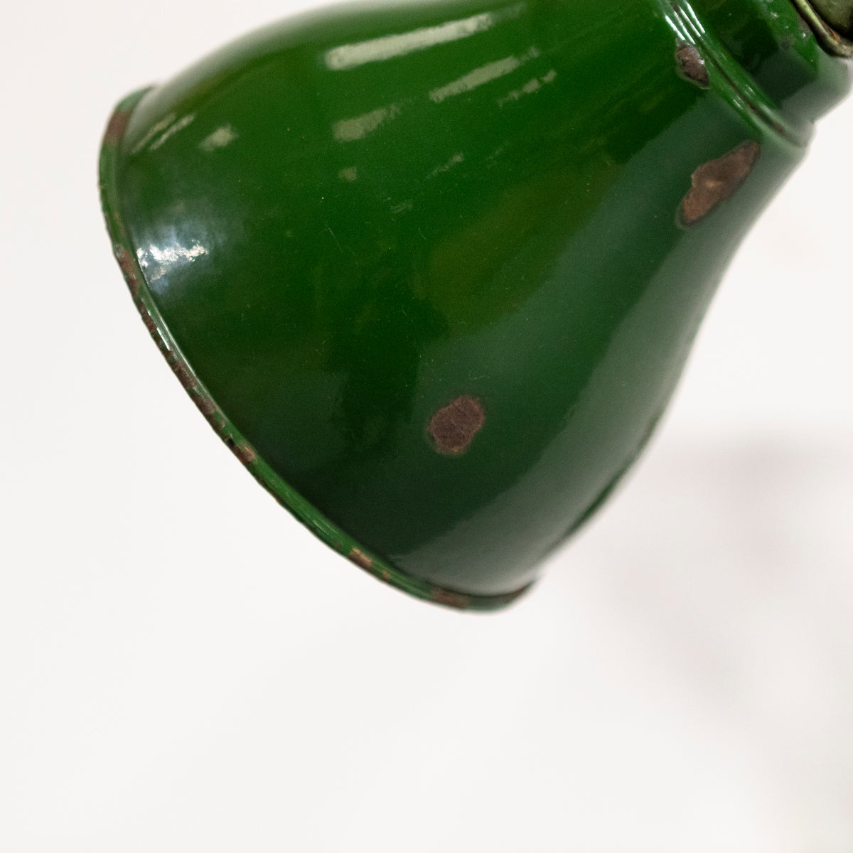 Vintage Industrial Dugdills Green Enamelled Light