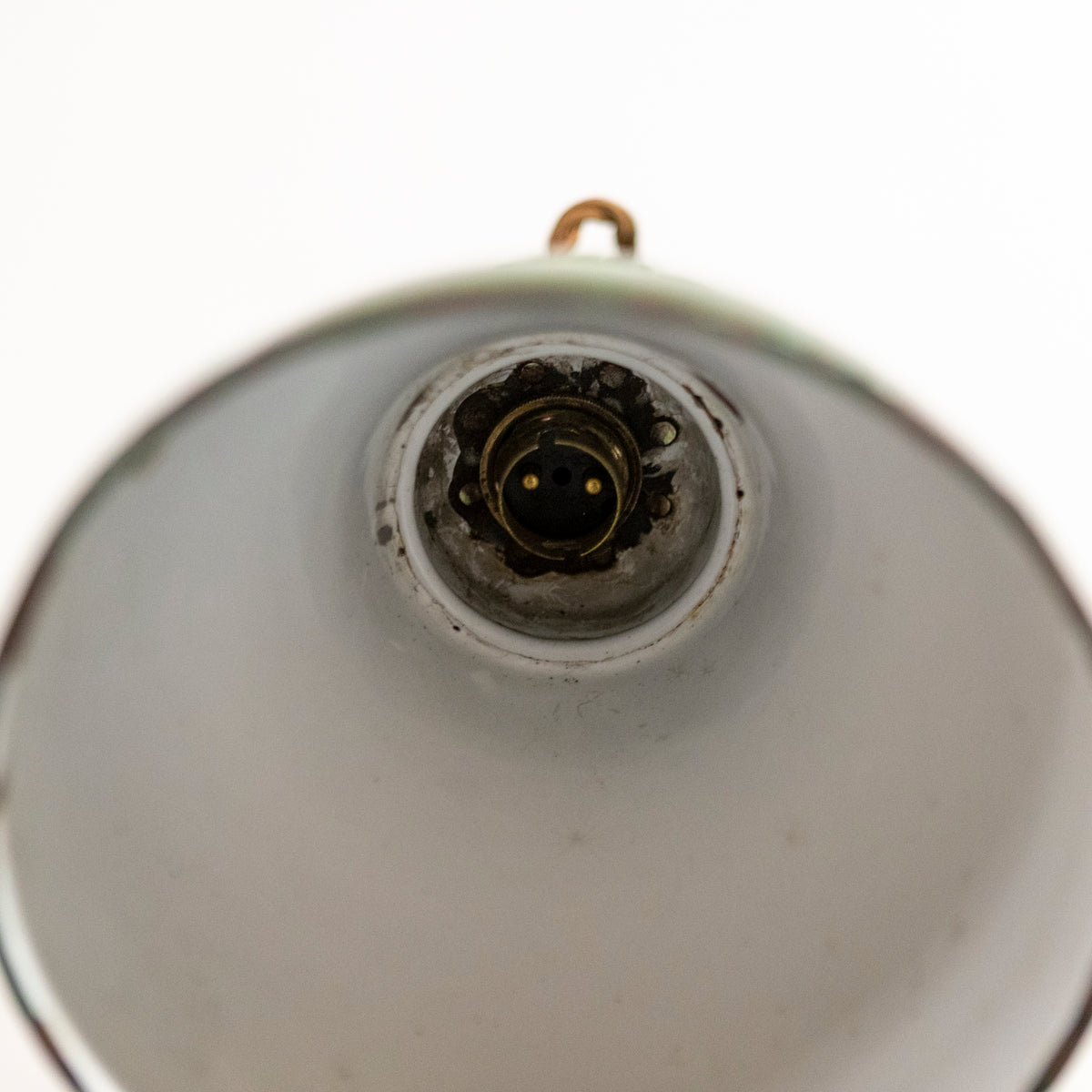 Vintage Industrial Dugdills Green Enamelled Light