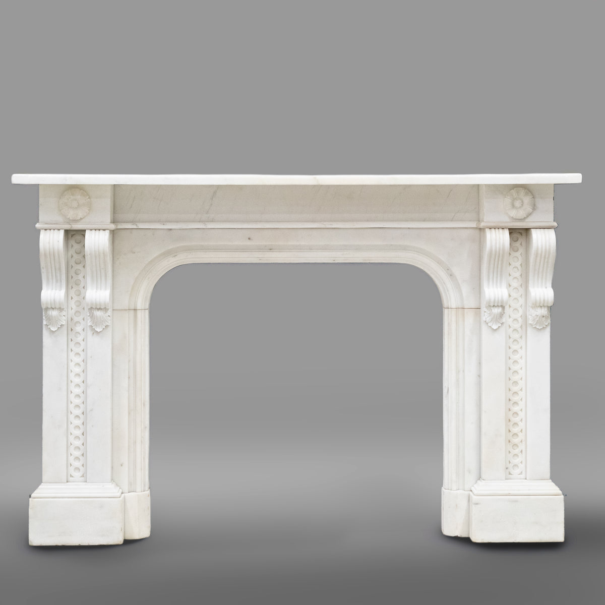 Large Antique Carrara Marble Fireplace Surround | The Architectural Forum