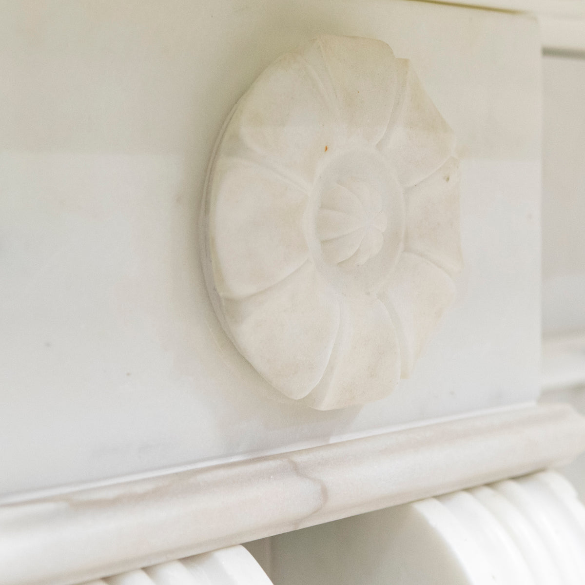 Large Antique Carrara Marble Fireplace Surround | The Architectural Forum