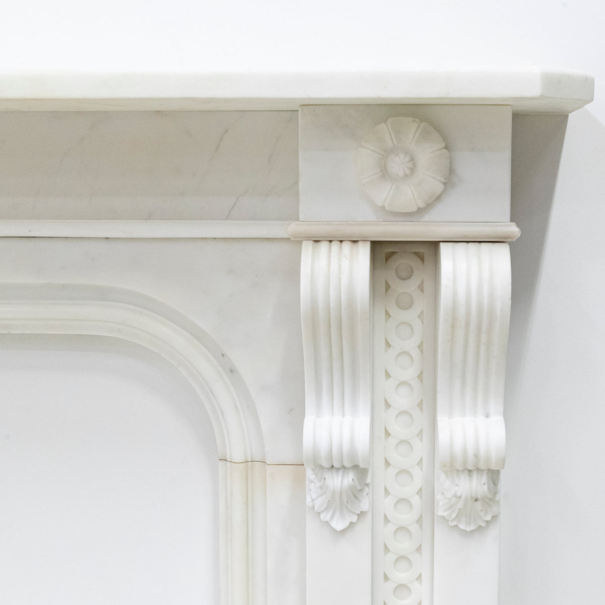 Large Antique Carrara Marble Fireplace Surround | The Architectural Forum