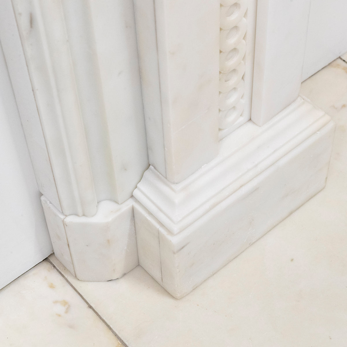 Large Antique Carrara Marble Fireplace Surround | The Architectural Forum