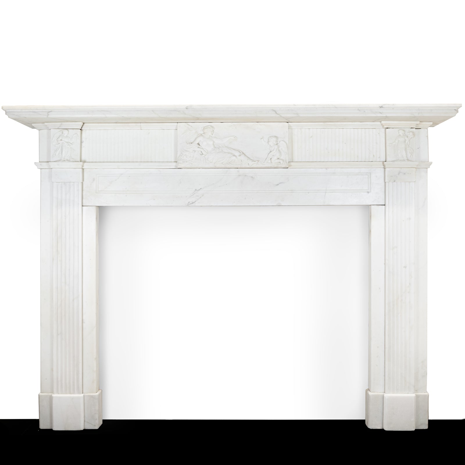 Antique Georgian Carved Statuary Marble Chimneypiece | Neoclassical | The Architectural Forum