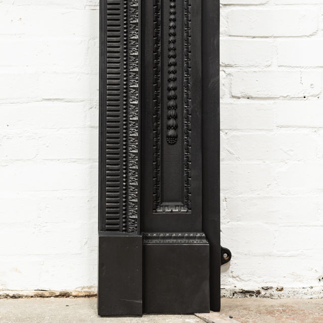 Antique Ornate Victorian Cast Iron Fireplace Surround
