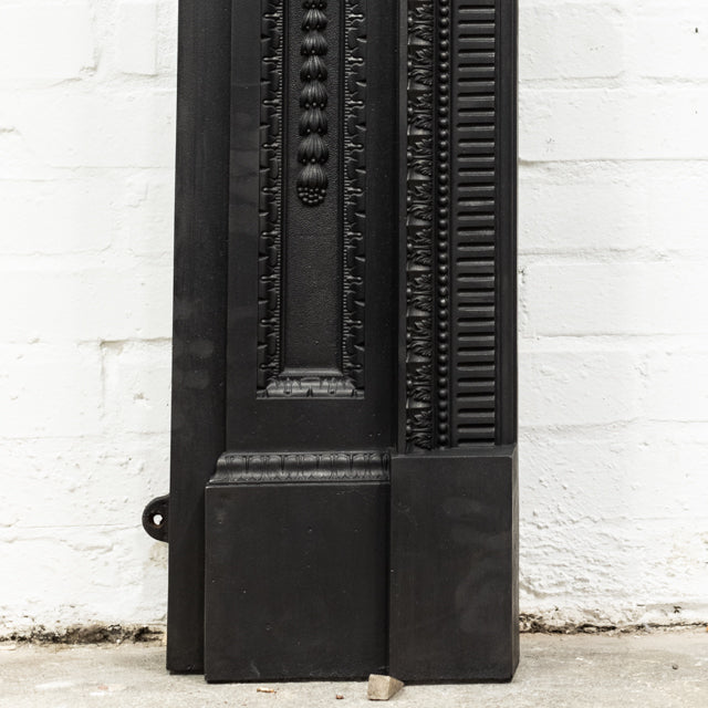 Antique Ornate Victorian Cast Iron Fireplace Surround
