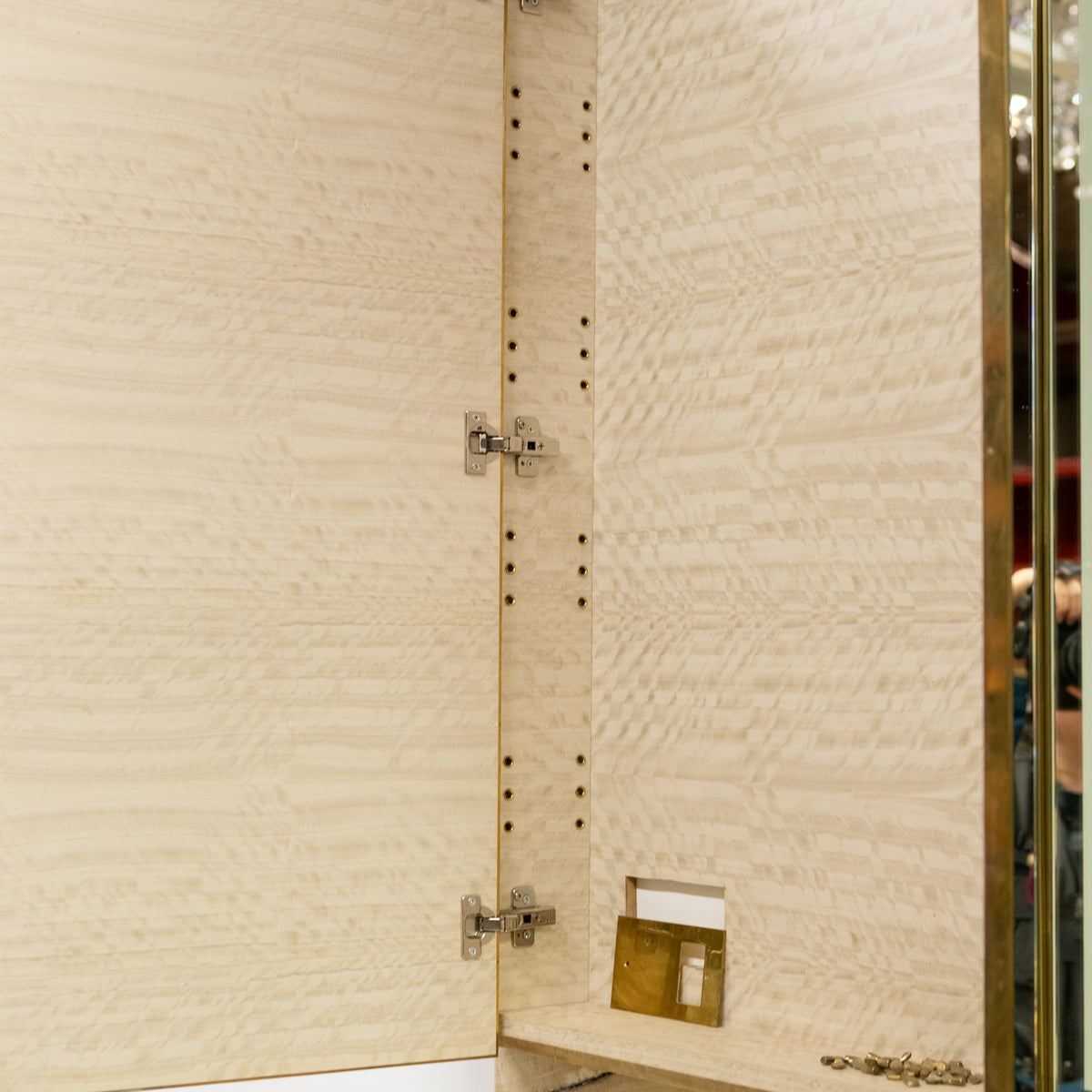 Impressive Onyx & Brass Bathroom Vanity Unit with Twin Basins