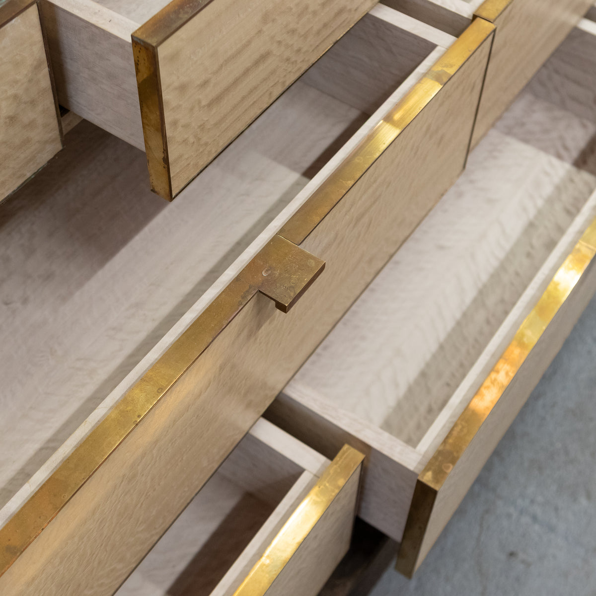 Impressive Onyx & Brass Bathroom Vanity Unit with Twin Basins