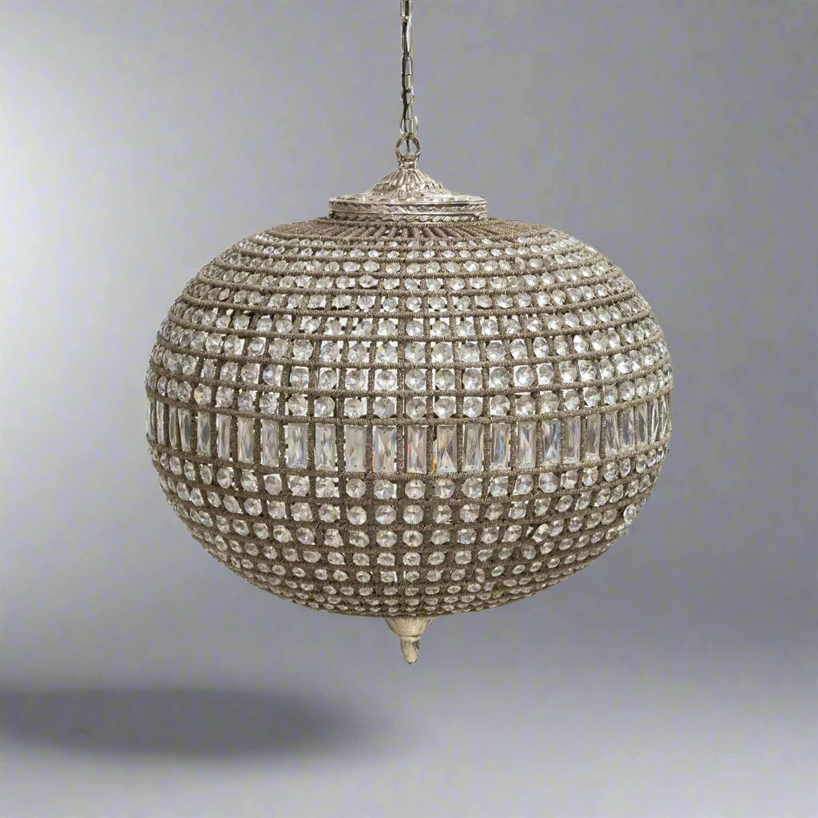 Large French Style Globe Crystal Chandelier Pendant Light | The Architectural Forum