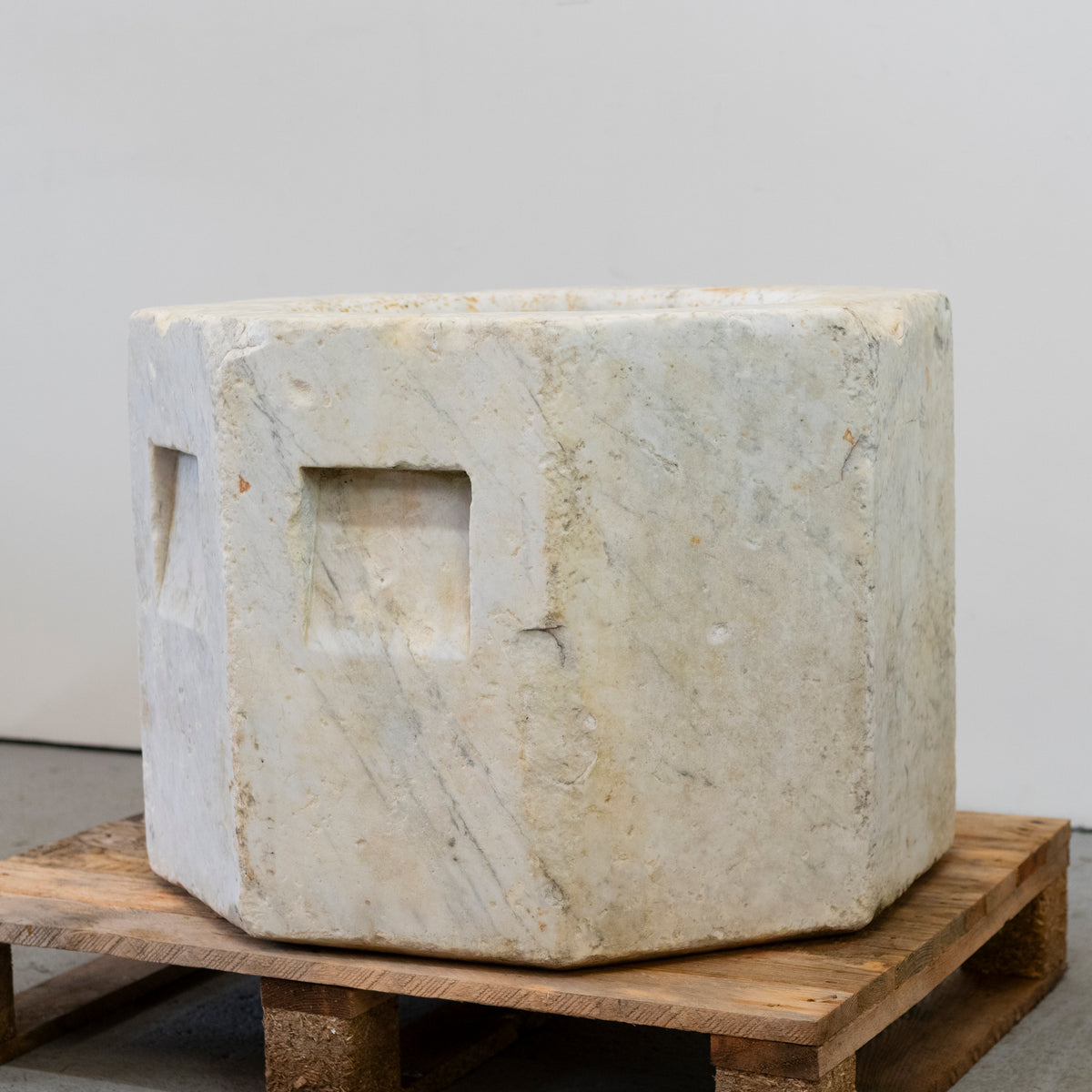 Large Antique Carved Marble Church Font | The Architectural Forum