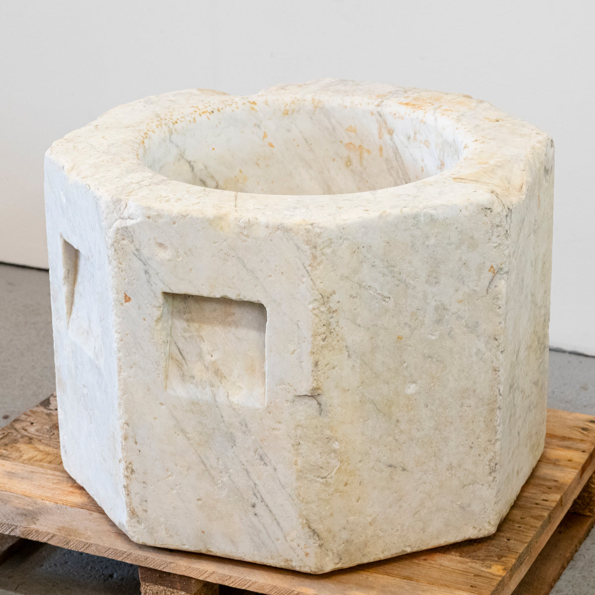 Large Antique Carved Marble Church Font | The Architectural Forum