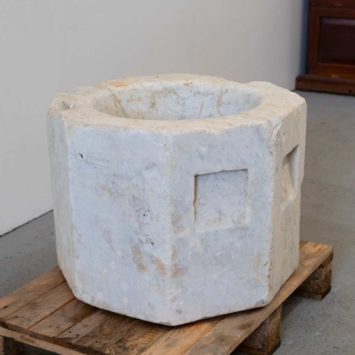 Large Antique Carved Marble Church Font | The Architectural Forum