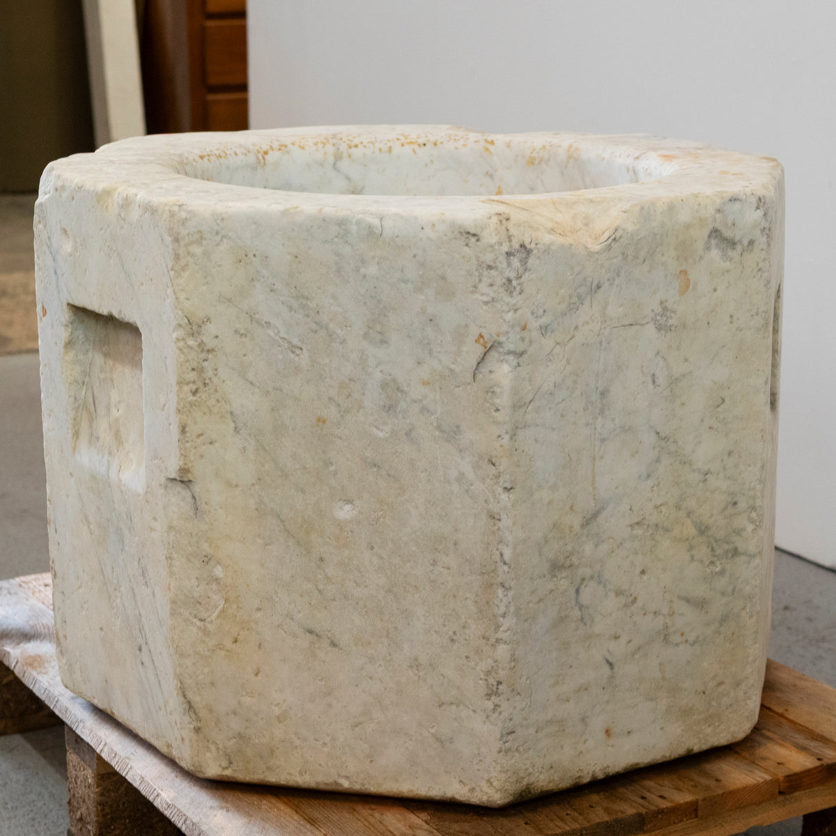 Large Antique Carved Marble Church Font | The Architectural Forum