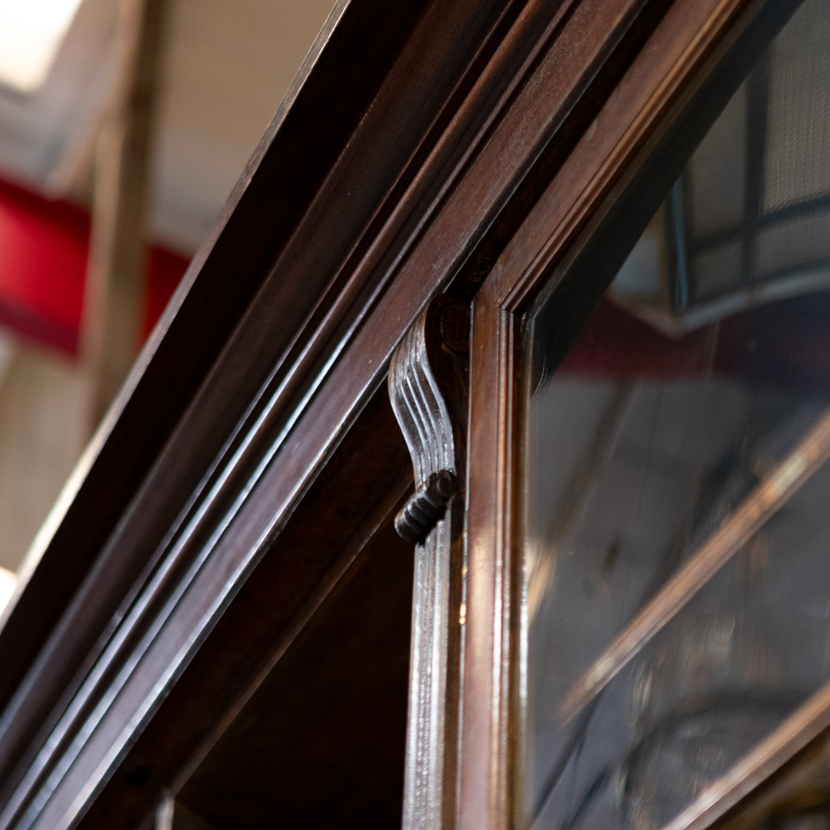 Monumental Victorian Glazed Oak Library Bookcase