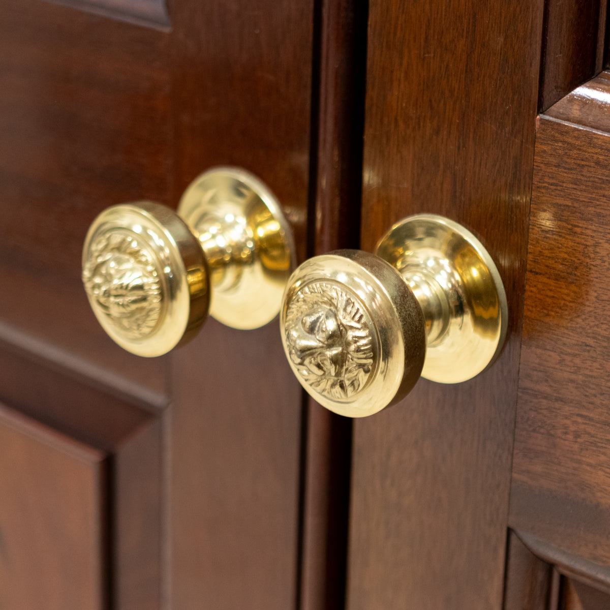 Reclaimed Large Flame Mahogany Double Doors