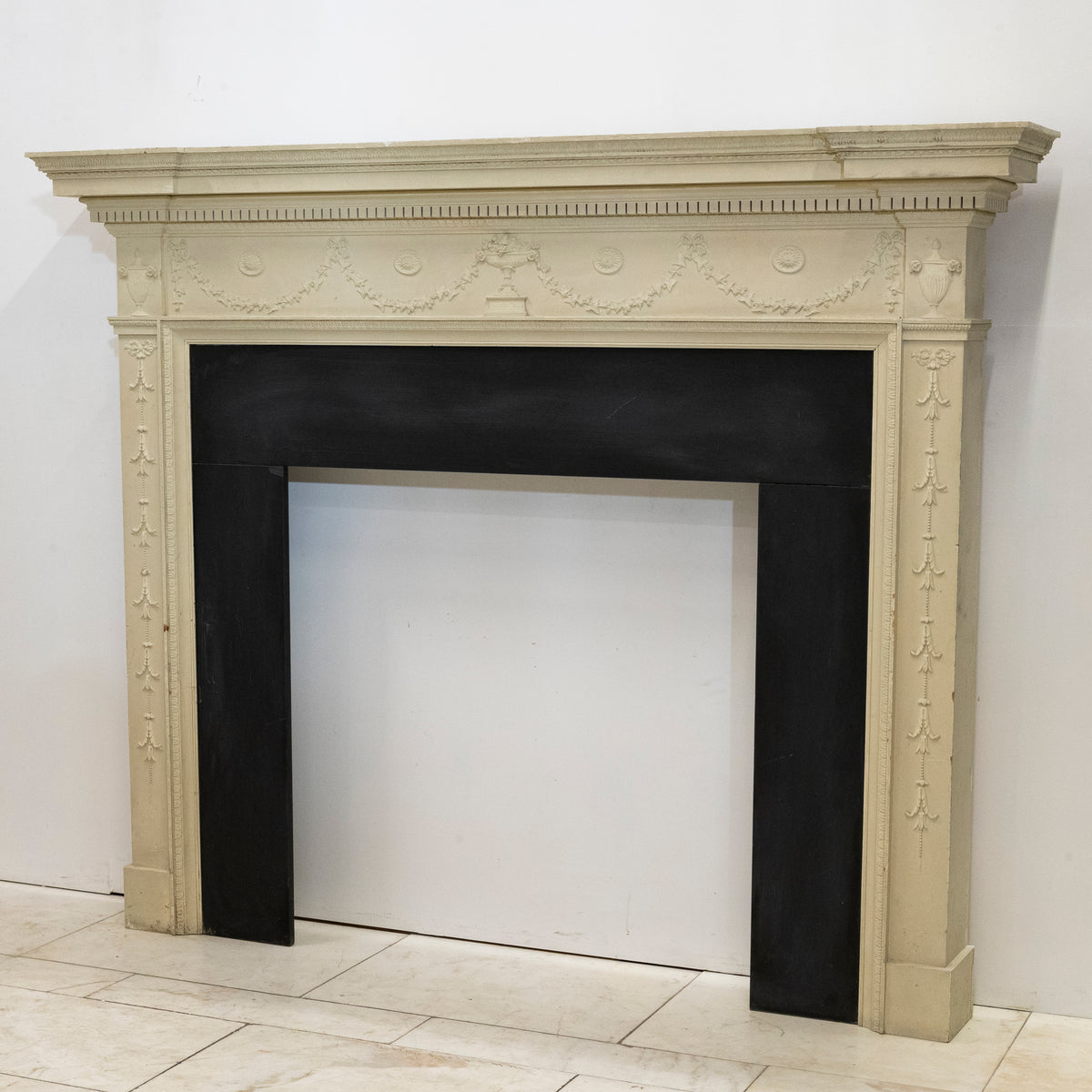 Reclaimed ornate Regency Style Wooden Surround with Slate Slips | The Architectural Forum