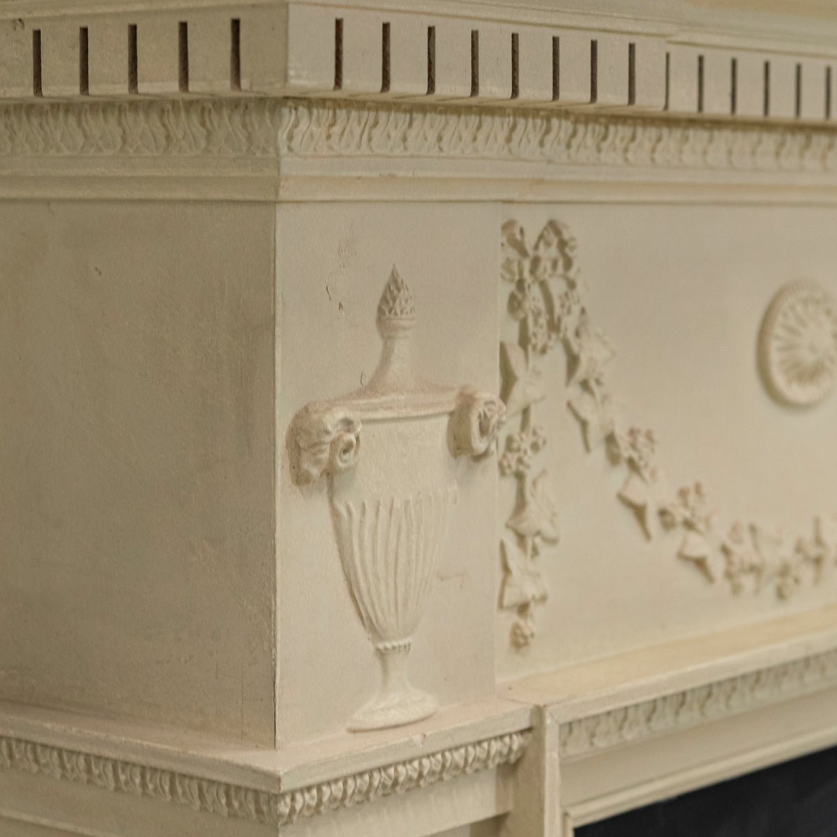 Reclaimed ornate Regency Style Wooden Surround with Slate Slips | The Architectural Forum