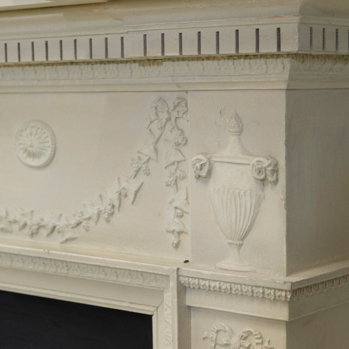 Reclaimed ornate Regency Style Wooden Surround with Slate Slips | The Architectural Forum