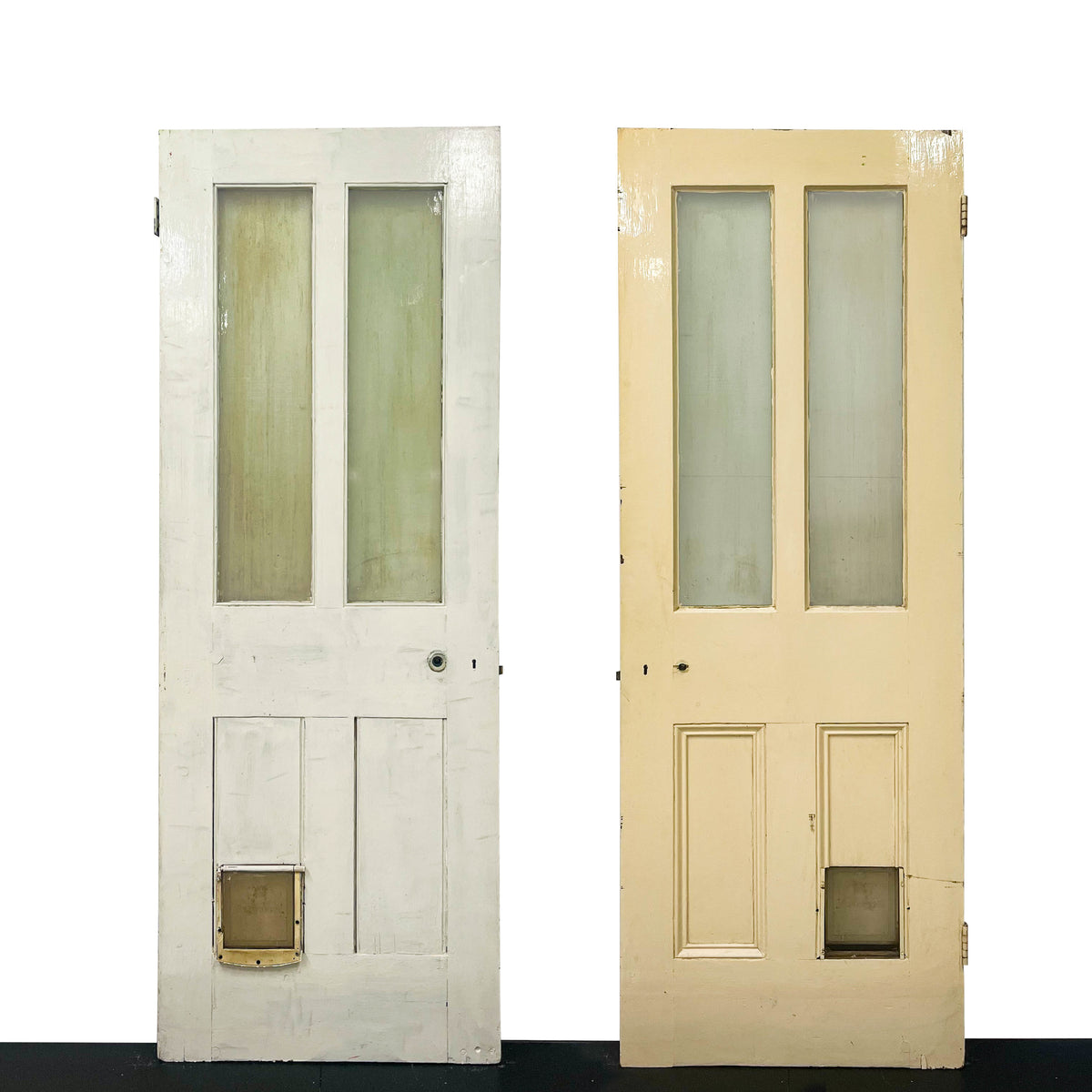 Antique 2 Panel Glazed Victorian Pine Door - 192cm x 70.5cm | The Architectural Forum