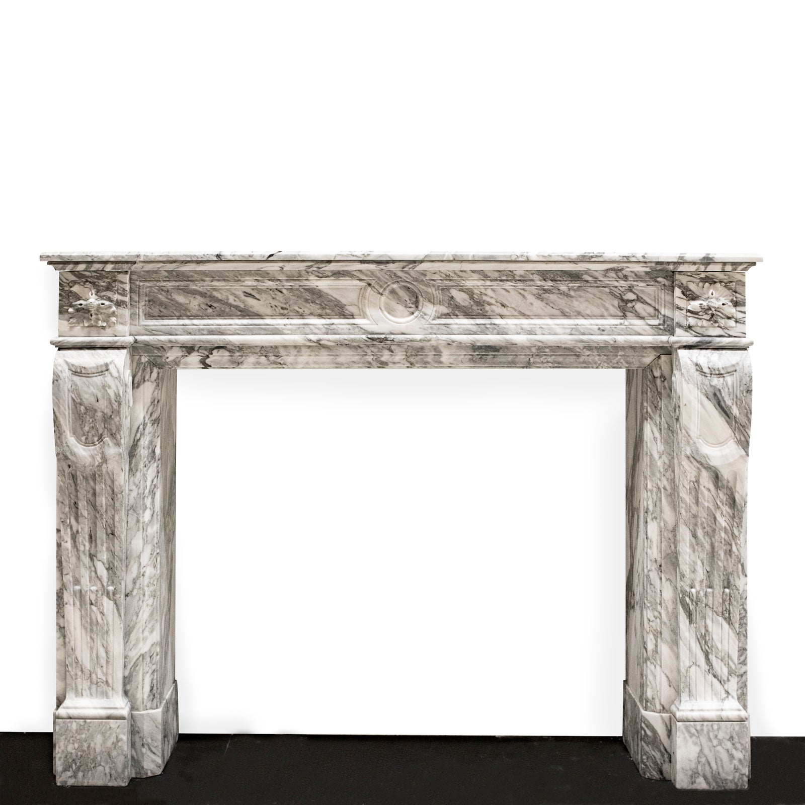 Louis XVI Style Italian Arabescato Marble Fireplace | The Architectural Forum