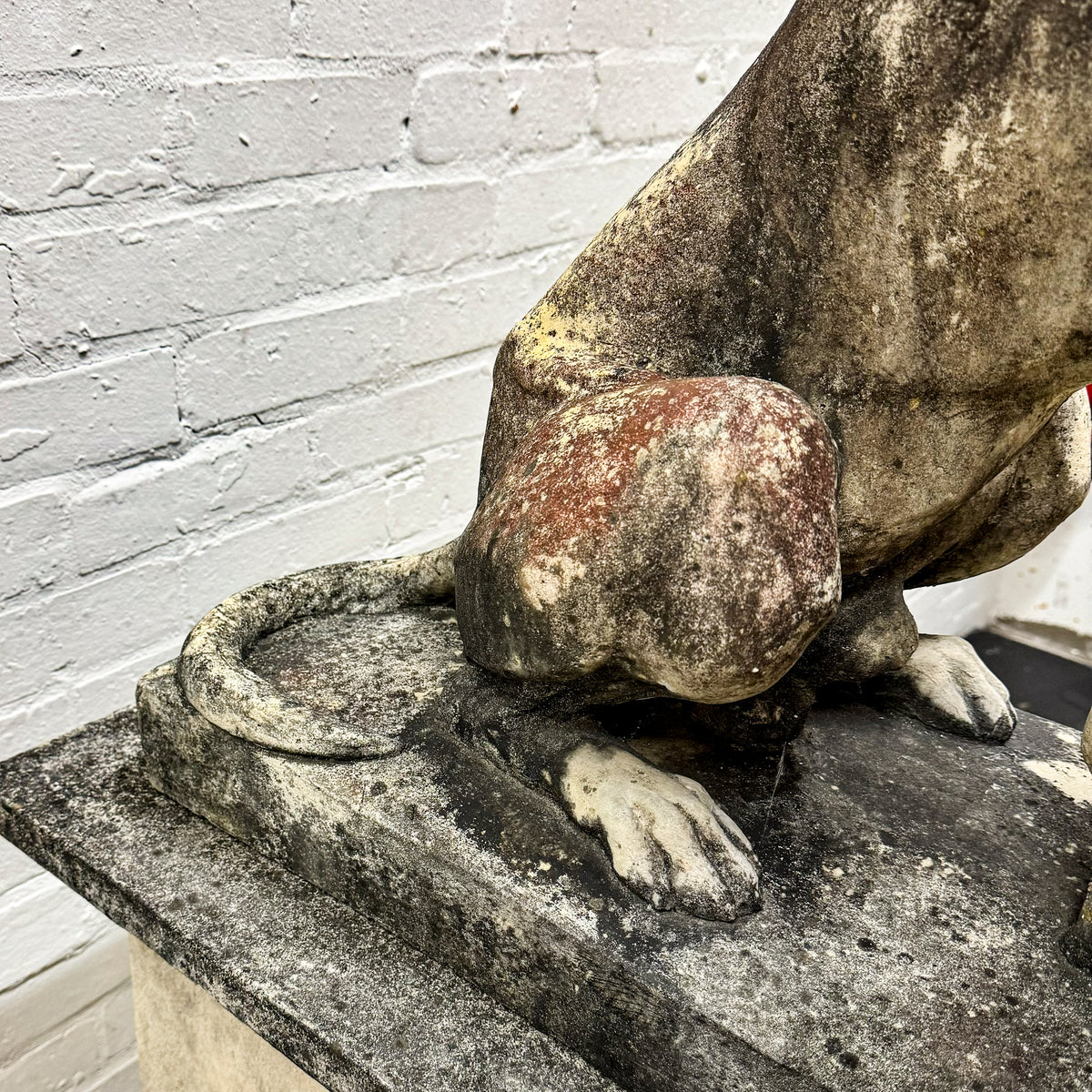 Reclaimed Terracotta Pair of Gun Dogs on Plinth | The Architectural Forum