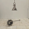 Large Mid-Century Chrome Industrial Pendant Lights | Pair Available | The Architectural Forum