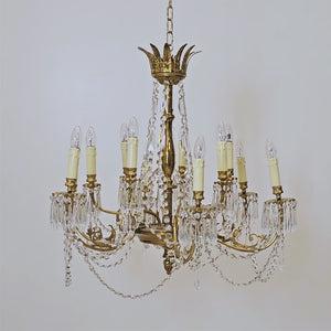 Antique French Crystal Chandelier | 12 Arm | The Architectural Forum