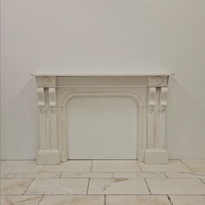 Large Antique Carrara Marble Fireplace Surround | The Architectural Forum
