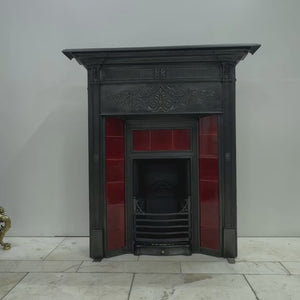 Antique Victorian Tiled Cast Iron Combination Fireplace | The Architectural Forum