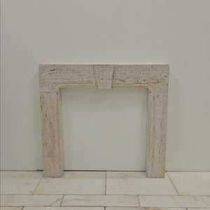 Reclaimed Art Deco Travertine Marble Fireplace Surround | The Architectural Forum