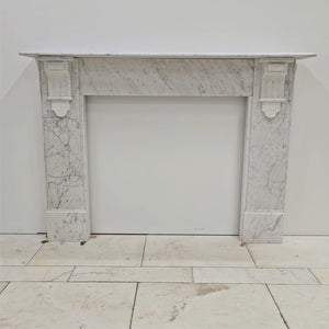 Antique Victorian Carrara Marble Fireplace Surround with Corbels | The Architectural Forum