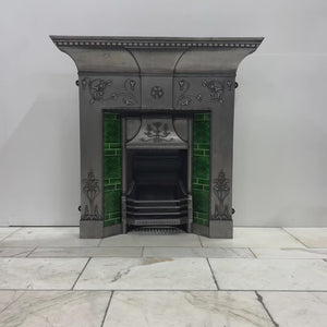 Antique Cast Iron Art Nouveau Combination Fireplace | The Architectural Forum