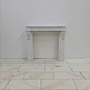 Antique Carrera Marble Fireeplace Surround with Corbels | The Architectural Forum