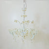 Large Murano Glass White & Gold Chandelier | Floral Venetian Light | The Architectural Forum