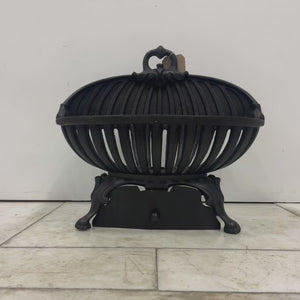Reclaimed Oval Cast Iron Fire Basket | The Architectural Forum