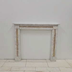 Regency Carrara Marble Fireplace Surround with Brocatelle Inlay | The Architectural Forum