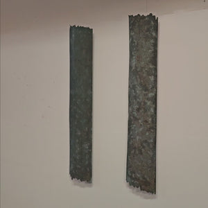 Large Reclaimed Sculptural Copper Pillar Lights with Cut-Outs | 4 Available | The Architectural Forum