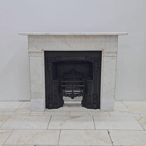 Antique Late Gerogian Early Victorian Carrara Marble Fireplace Surround | The Architectural Forum