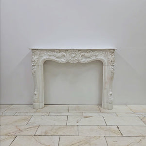 Ornate French Louis Style Statuary Marble Fireplace Surround | The Architectural Forum
