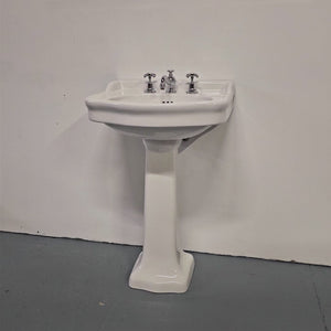 Lefroy Brooks Basin On Pedestal With Taps | La Chapelle Sink on Stand | The Architectural Forum