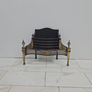 Splendid Antique Georgian Fire Basket with Brass Finials | The Architectural Forum