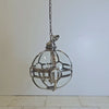 Large Reclaimed Polished Steel Sphere Globe Pendant | The Architectural Forum