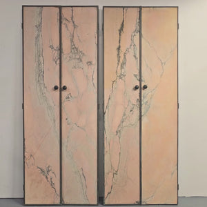 Striking Pink Marble Double Doors | 2 Sets | The Architectural Forum
