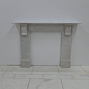 Antique Carrara Marble Fireplace Surround with Corbels | The Architectural Forum
